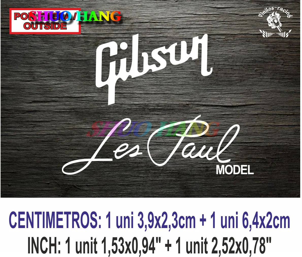 Les Paul Model Gibson Headstock Guitar Repair Sticker Vinilo Decal Vinilo Auto Parts Trunk Motorcycle PVC