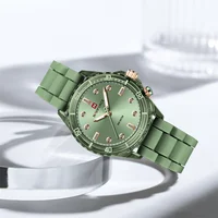 Nuevo estilo NAVIFORCE nuevo reloj de pulsera de cuarzo para mujer 50M relojes de cuarzo de moda impermeables para mujer reloj de regalo con correa de silicona