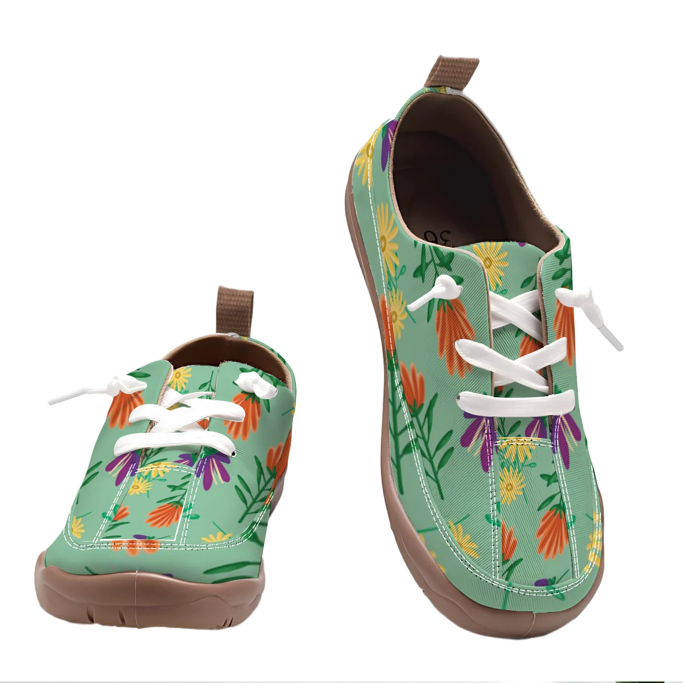 Casual Shoes Floral Print Wide Toe Box Flat Structure Countryside Comfort Style Outdoor Walking Travel Daily Leisure Women view 6