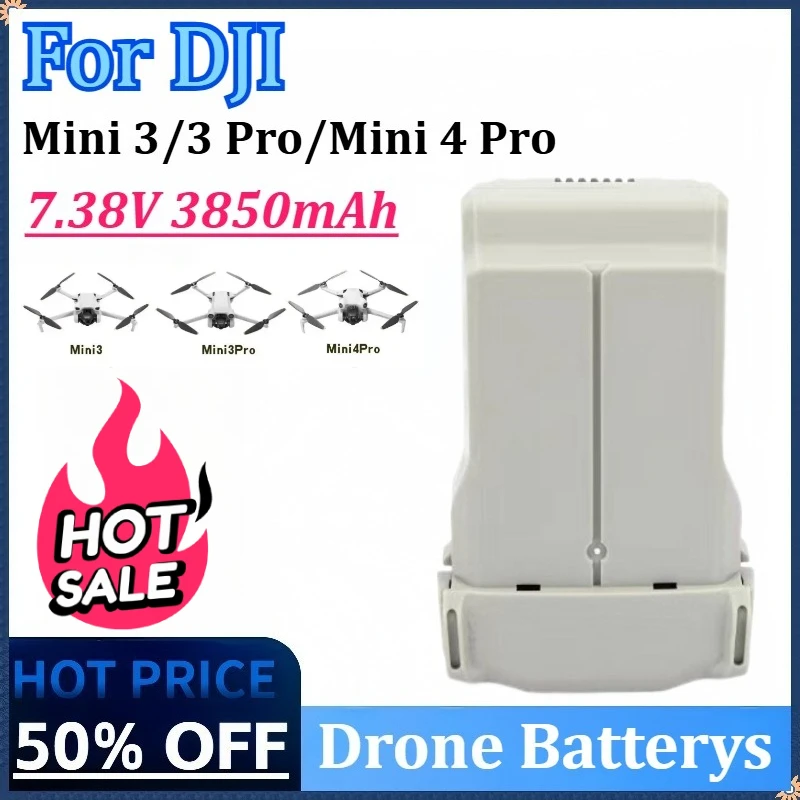 

New 7.38V 3850mAh Drone Battery for DJI Mini 3 /3 Pro / Mini 4 Pro Intelligent Flight Drone Accessories Rechargeable Batteries