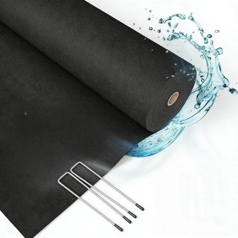 Thickened Durable Weed Barrier Cloth Set with Ground Pegs for High-Efficiency Yard And Garden Weed Control Essential