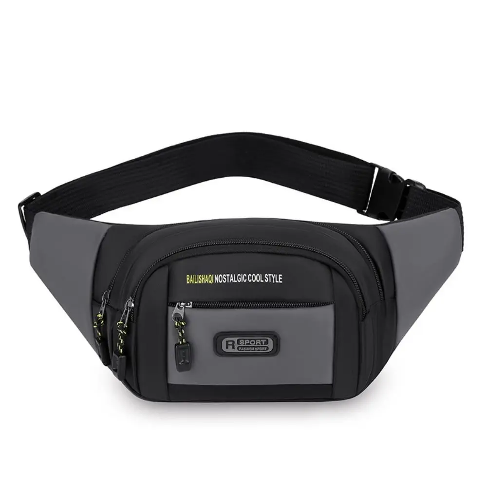 Oxford Men Waist Bag Large Capacity Multi-layer Sports Mobile Phone Bag Business Cashier Wallet Anti-theft Chest Bag