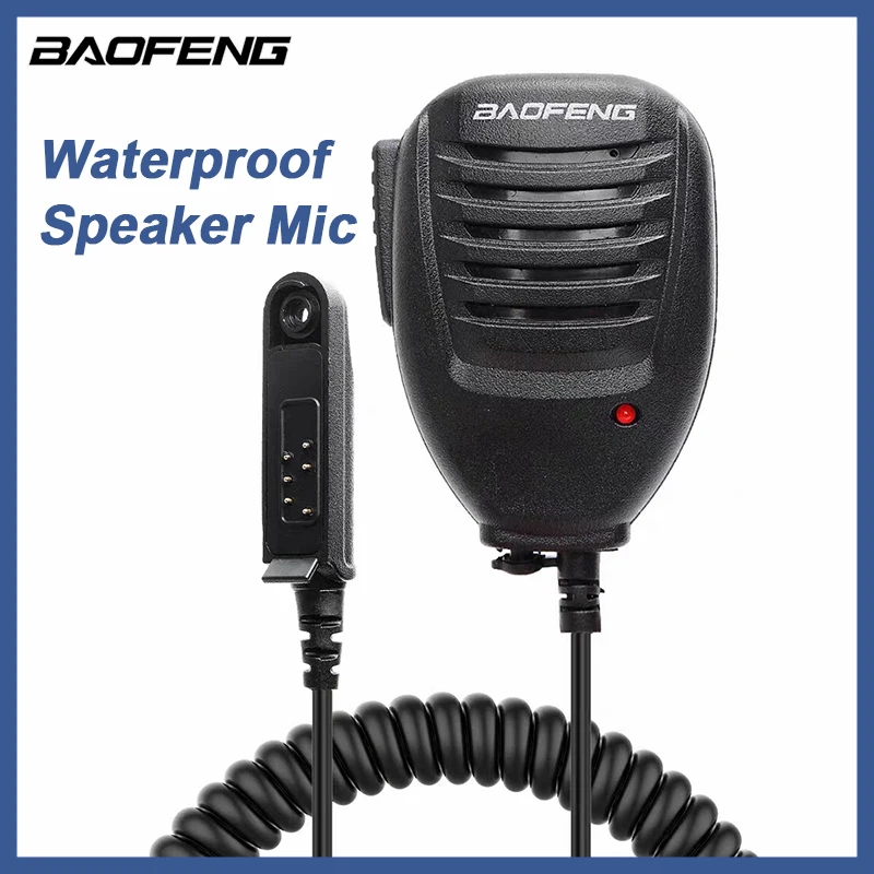 

Рация Baofeng UV-9R Plus, портативный водонепроницаемый динамик PTT, микрофон для UV9R BF-A58 BF-9700 UV-XR GT-3WP, 2-сторонняя радиосвязь