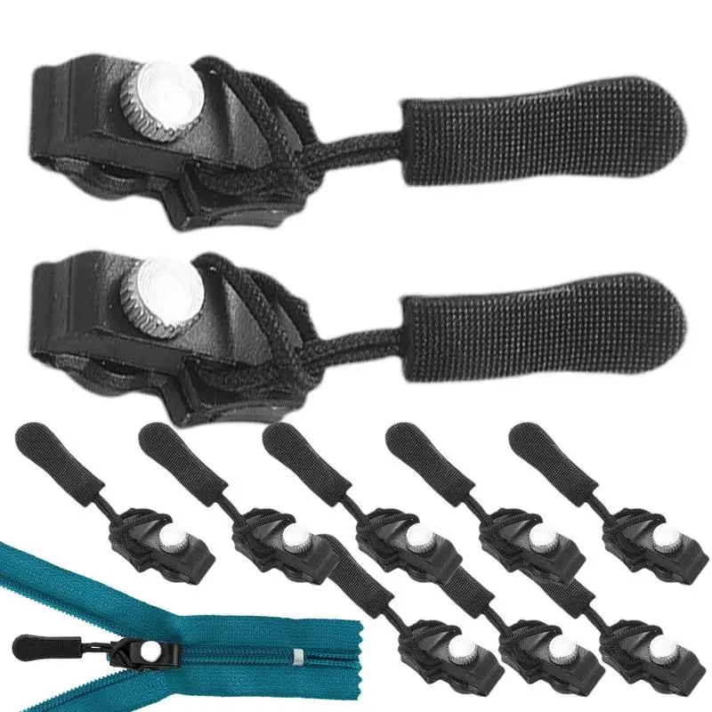 Zipper Head Replacement 10PCS Fix Zip Puller Zipper Replacement Slider Kit Zipper Fix Replacement For Sleeping Bag Jackets