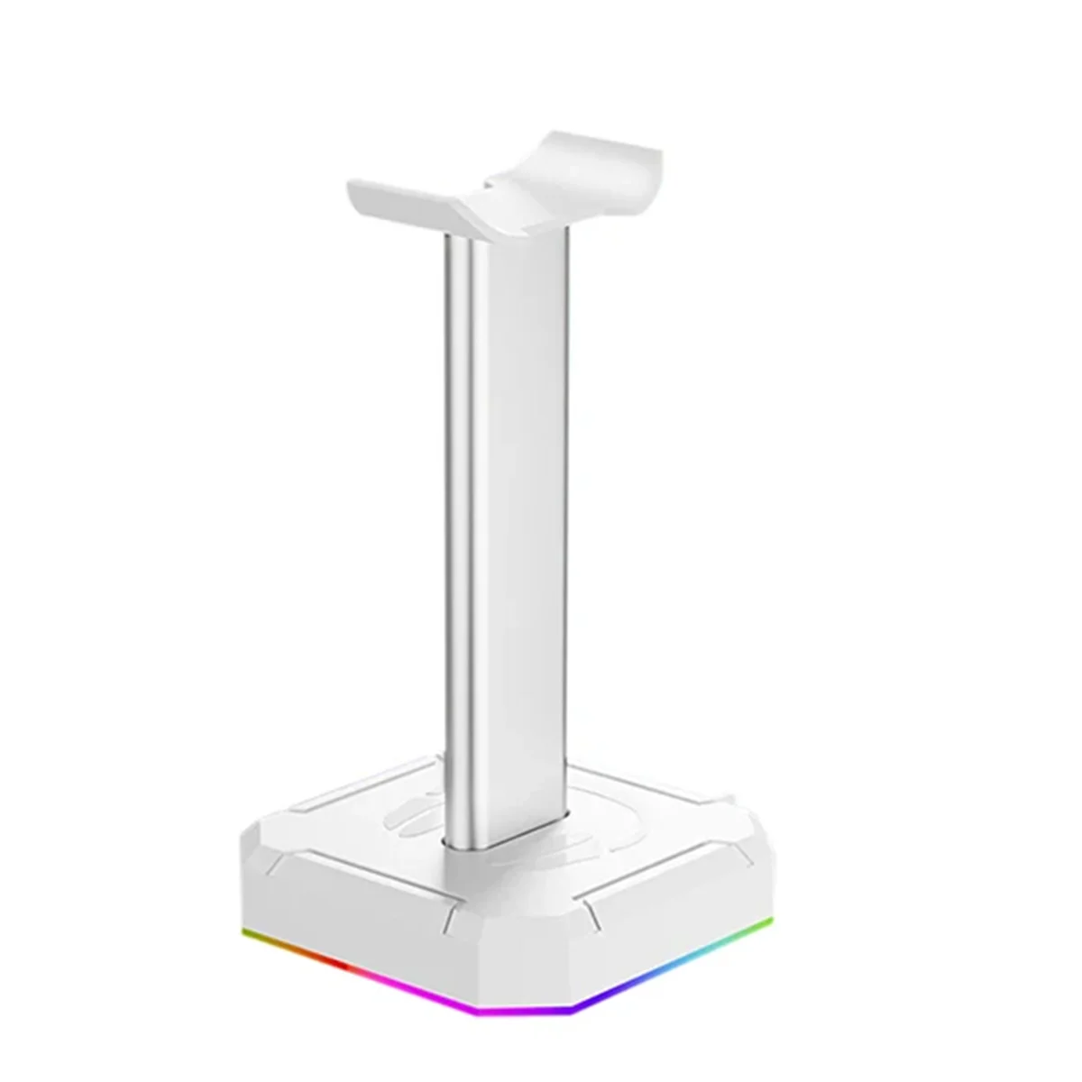 

Headphone Bracket Display Rack RGB Backlight Head Mounted Stand Holder Desktop Organizer Vertical Bracket Hanger,White