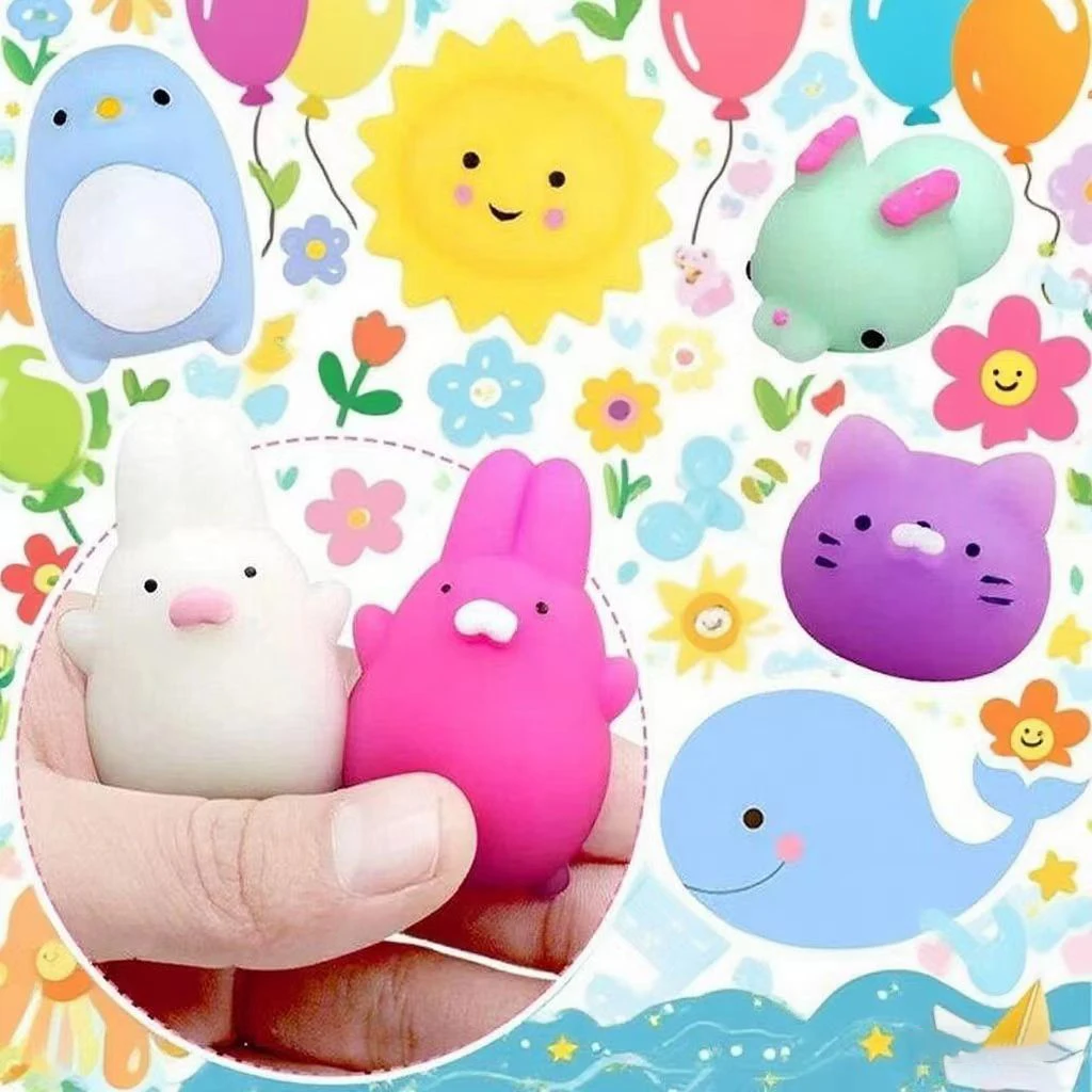 10 قطعة صغيرة لطيف الكرتون الحيوان الإجهاد الإغاثة لعب للبنين بنات حفلة عيد ميلاد لصالح بيناتا حشو كرنفال الاطفال لوازم الحفلات #1