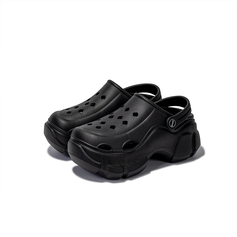 Women's Shoes 7cm Platform Sandals Casual Korean-style High Quality Garden Shoes Unique Non-slip Beach Shoes Fashion Hole Shoes