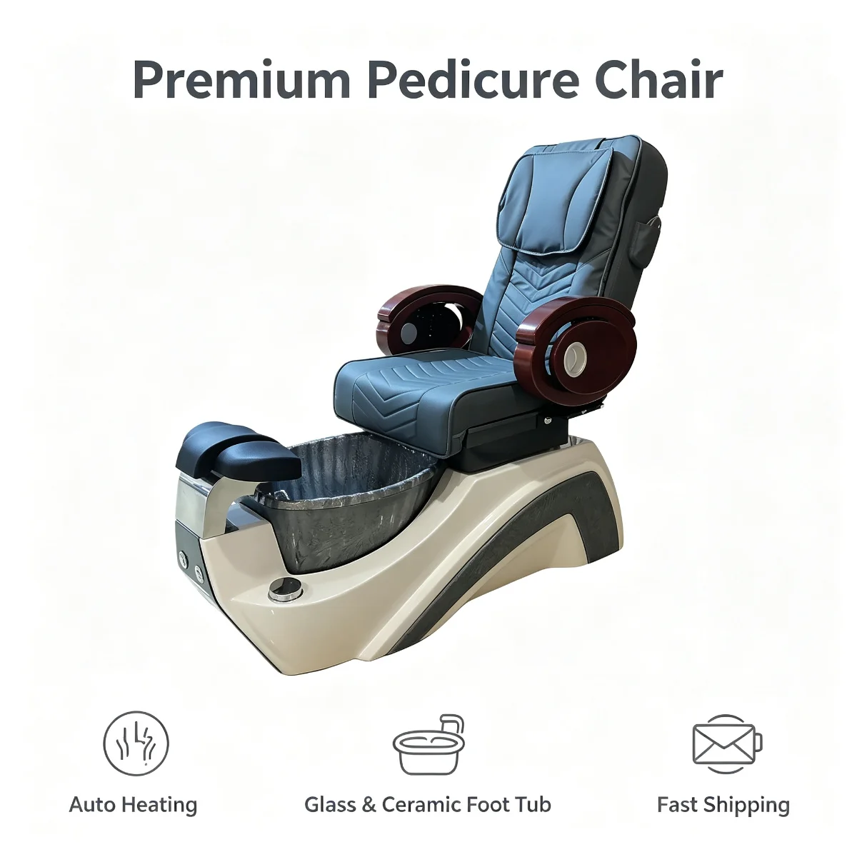 Luxury Pedicure Spa Chair Electric Massage Heated Foot Bath Salon Beauty Equipment