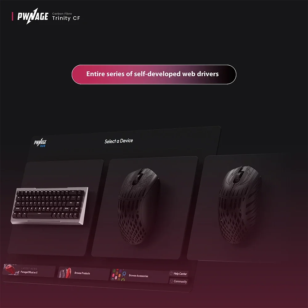 

Мышь Pwnage Trinity CF из углеродного волокна, двухрежимная беспроводная мышь Paw3950, 8000 Гц, игровая мышь, аксессуары для ПК, подарок для геймера