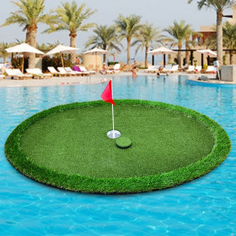 Wholesale Price Golfer Chipping Practice Foldable Round Golf Putting Mat Pool Golf Mat Floating Golf Green