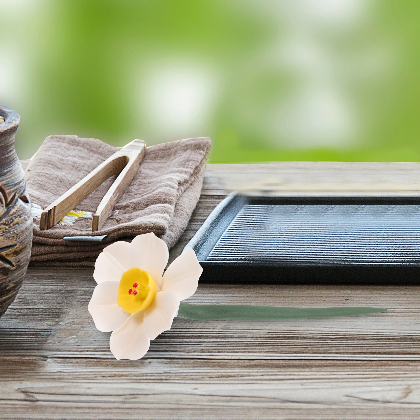 

Ceramic Flower Branch Tea Pet Handmade Craft Tabletop Decoration Creative Pen Rest Desktop Ornament Tea Pet Flower Decor