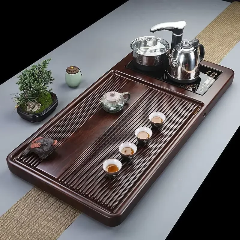Modern Kung Fu Tea Set with Induction Cooker Integrated Coffee Table for Living Room Chinese Style Household Furniture
