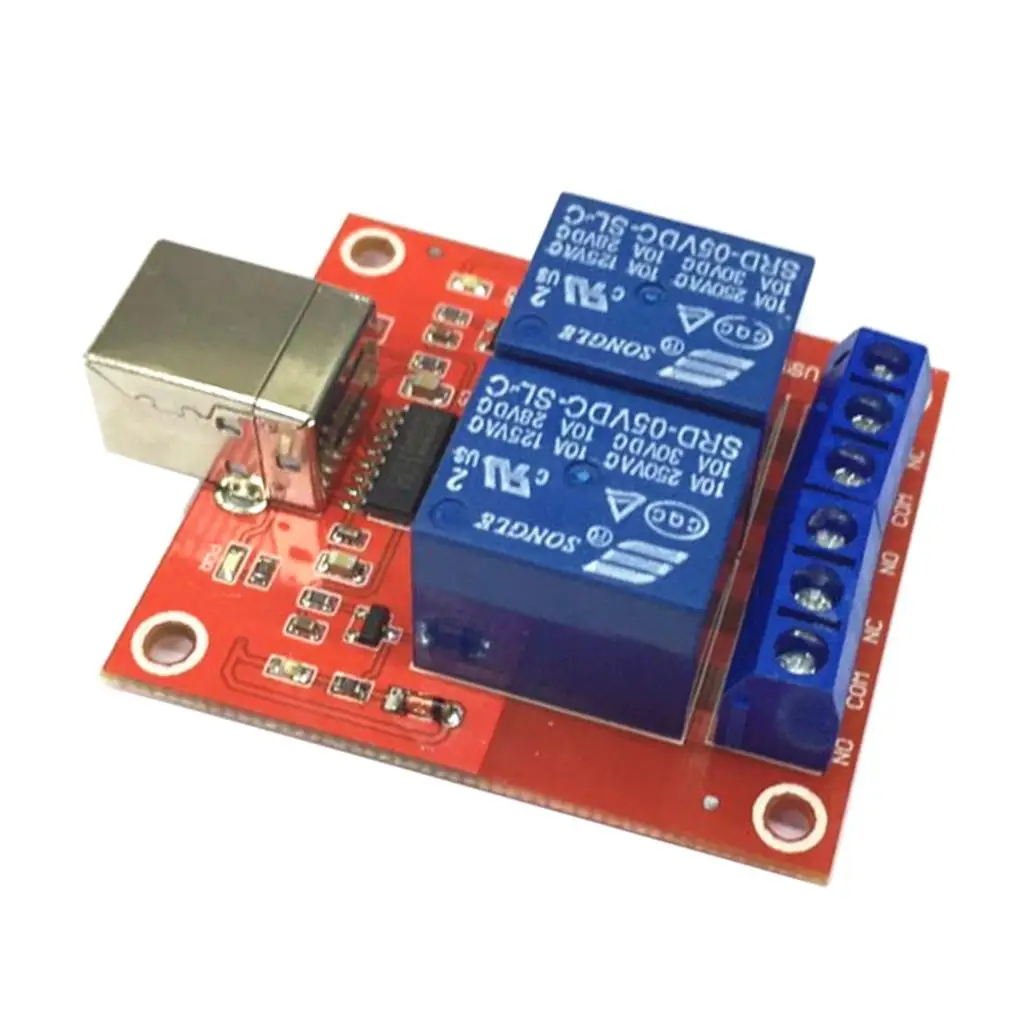 2 Channel Relay Shield Module Voltage Control Electronic Relay Interface for Automation System MCU PLC