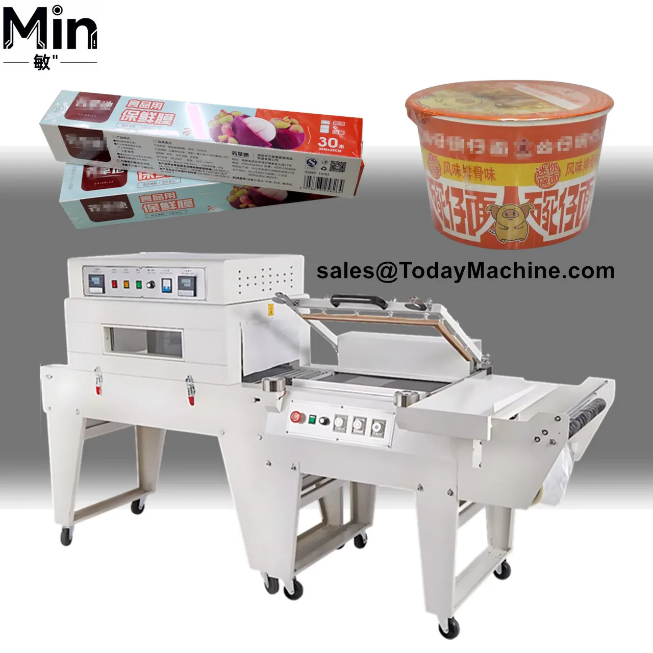 Manual L Bar Sealing with Heat Shrinkable Packaging Wrapping Machine for Product Packing