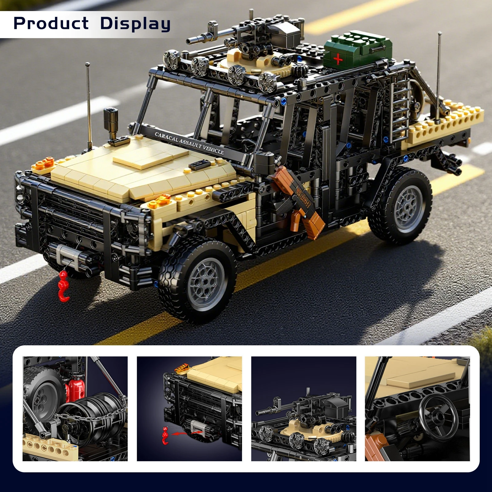 20041 Lynx Assault Vehicle 1577 قطعة مجموعة بناء السلسلة العسكرية مع طلاء درع مفصل للبالغين والأطفال هدية ألغاز ذاتية الصنع