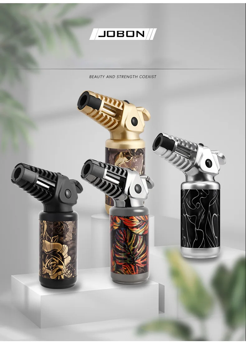 JOBON Strong Flame Gun Lighter Sustainable Flame Ignition  Flame Adjustable Cigar Camping Tool