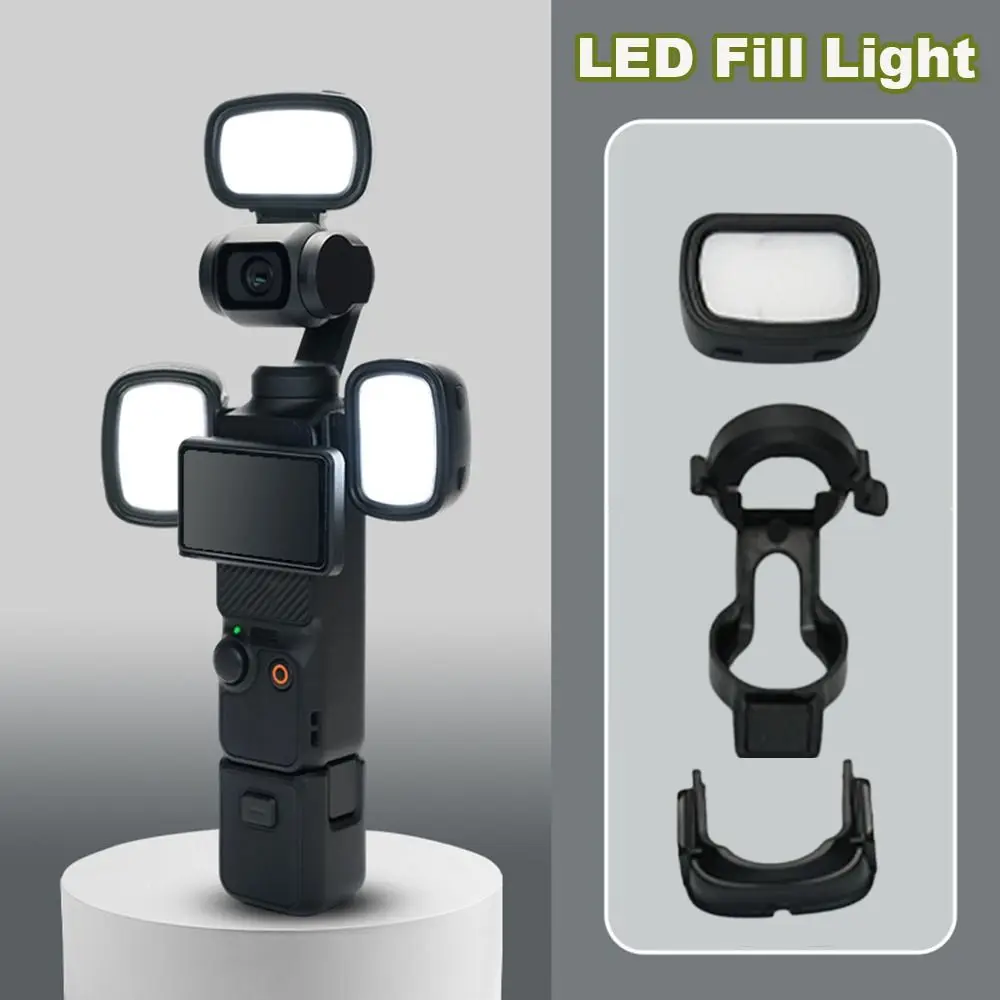Luce di riempimento a LED magnetica portatile a sgancio rapido Luce di bellezza leggera ricaricabile Luce video con attenuazione a 3 livelli per DJI Pocket3