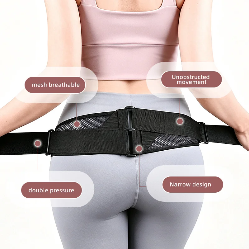 Unisex Posture Corrector Waist & Hip Belt, Breathable  Pelvic & Lower Back Support Strap Greater Trochanter Band Running Sports
