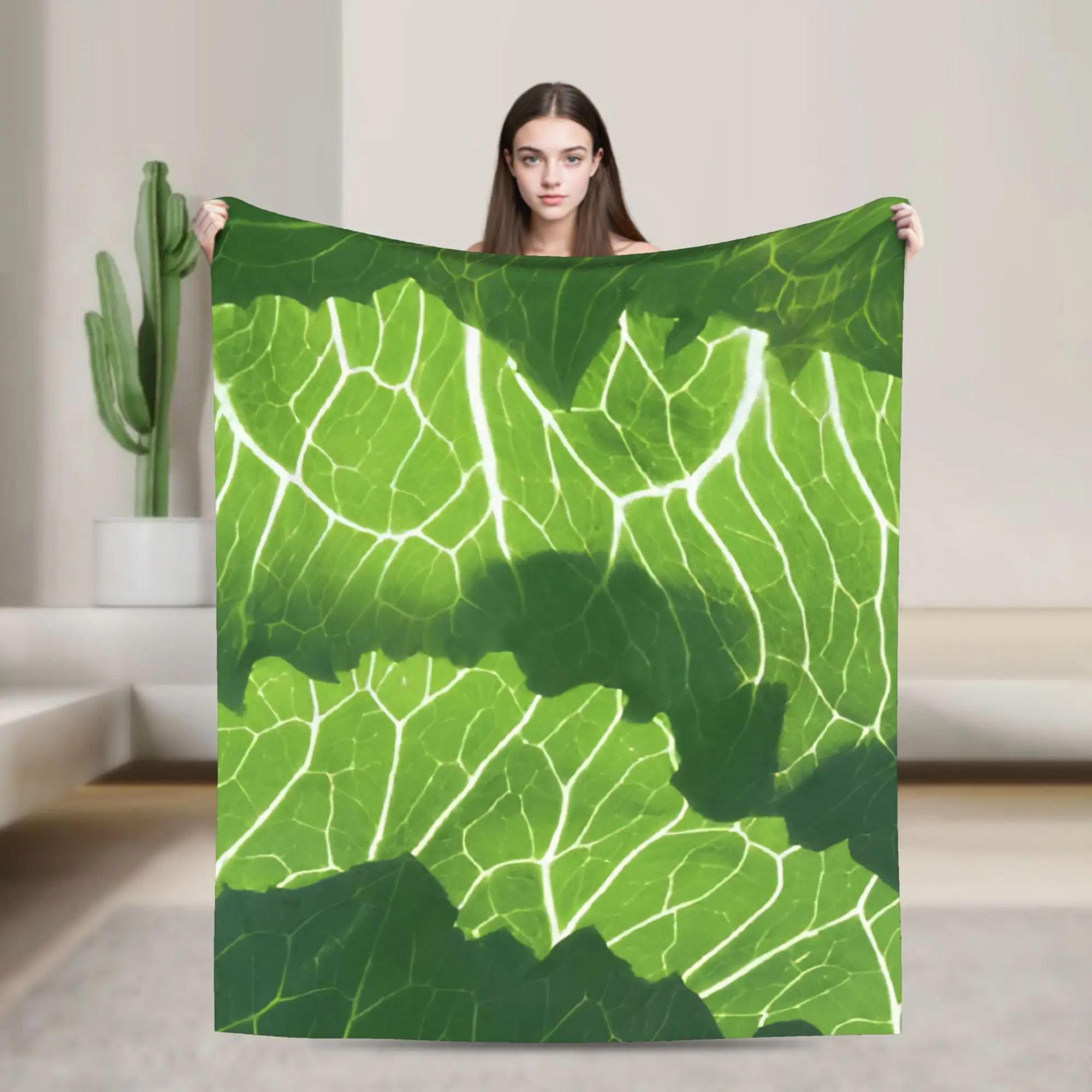 Comfortable Cabbage  Blanket Merch Sofa Decorative  Blanket Throw Soft Fleece for Bedroom