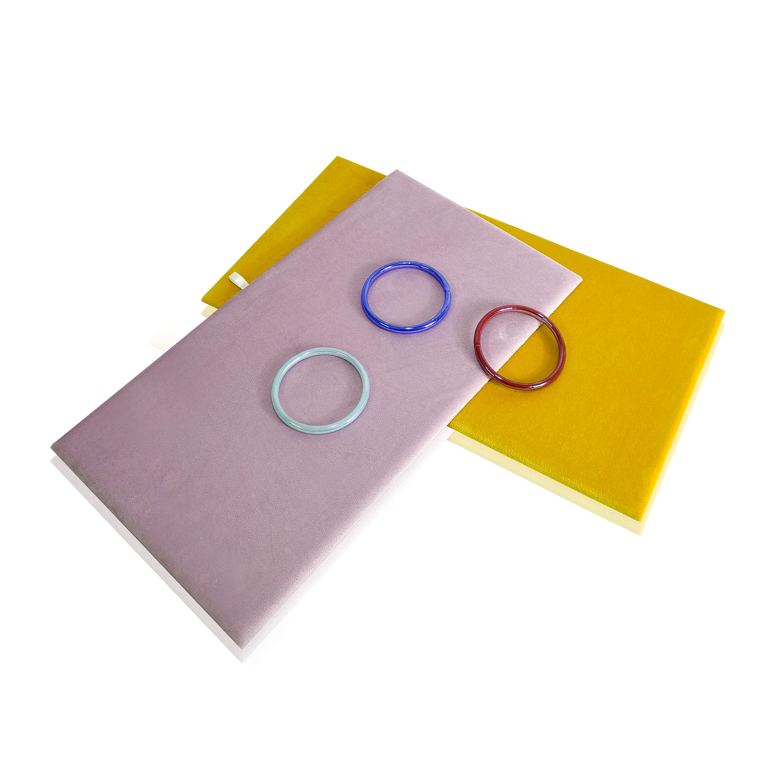 New Velvet Jewelry Display Pallet Necklace Pendant Bracelet Flat Tray Prop Display Mat Counter Display Pallet Multicolor Option