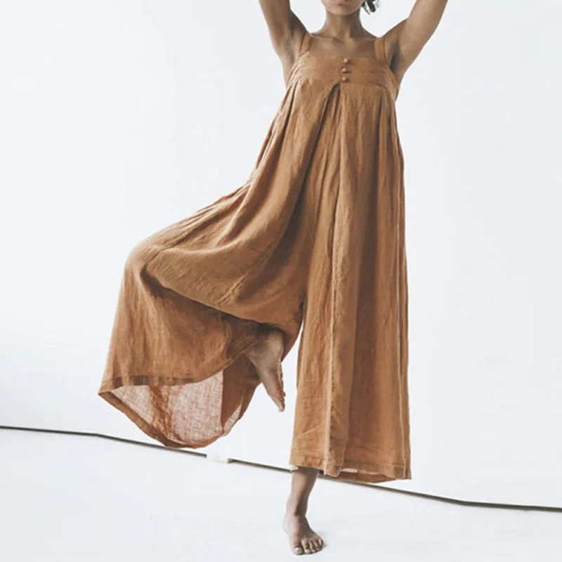 

2025 Spring And Summer Fashion Women's High Street Summer Fashion Temperament Elegant Long Halter Suspender Jumpsuit