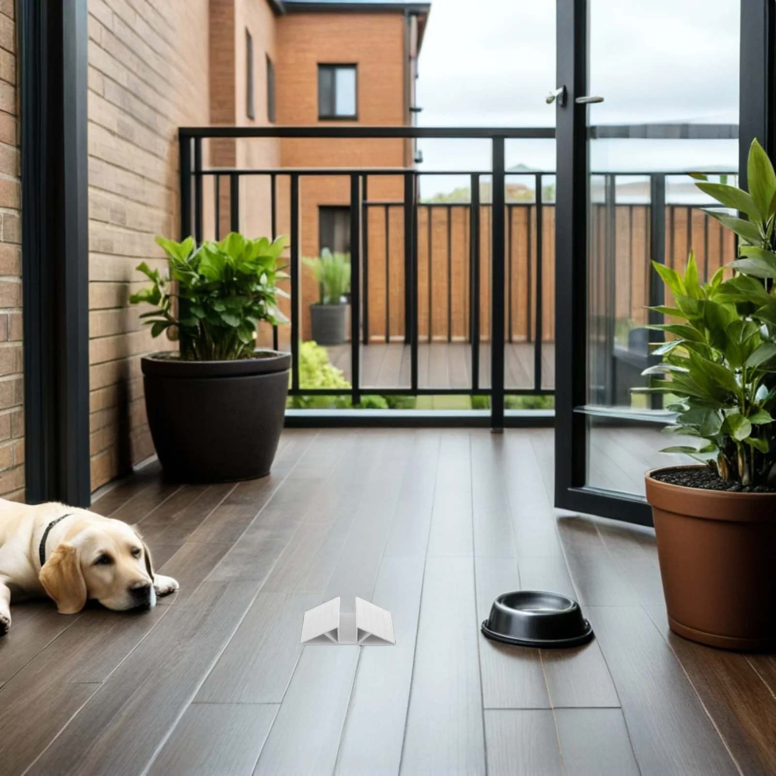 

12Pcs Isolation Fence Stabilizer Feet Triangular Pet Gate Support Base Reinforced Plastic Dog Panel Fitting for Gate Security