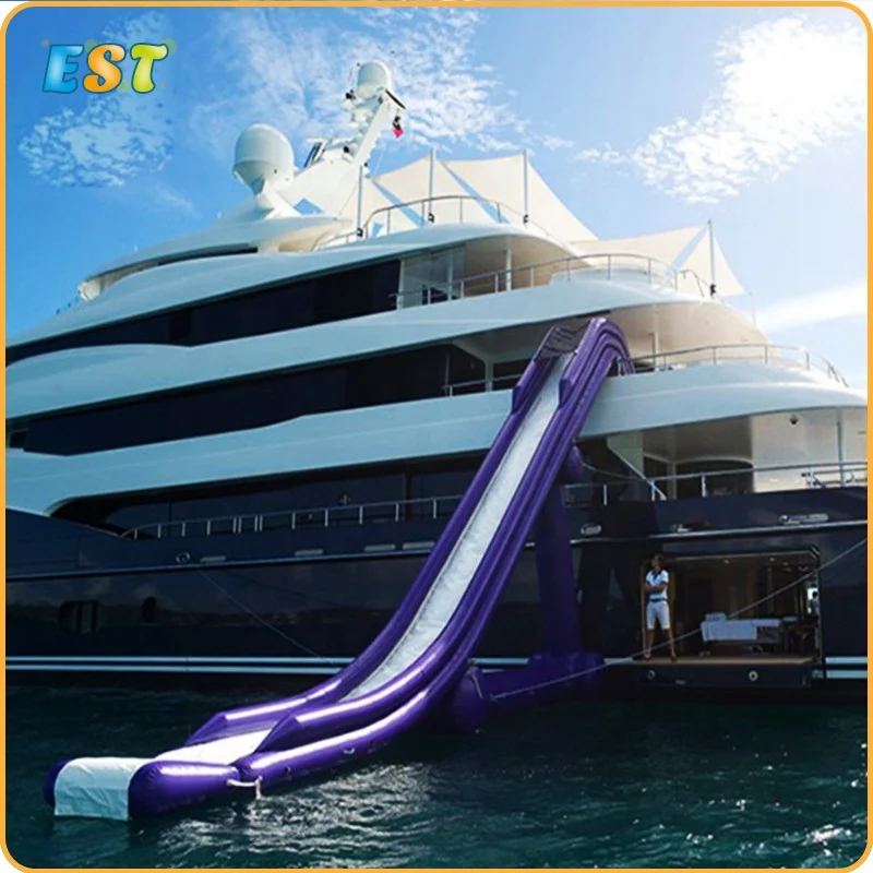 Lake Sea Boat Inflatable Water Play Equipment Inflatable Water Yacht Slide for sale