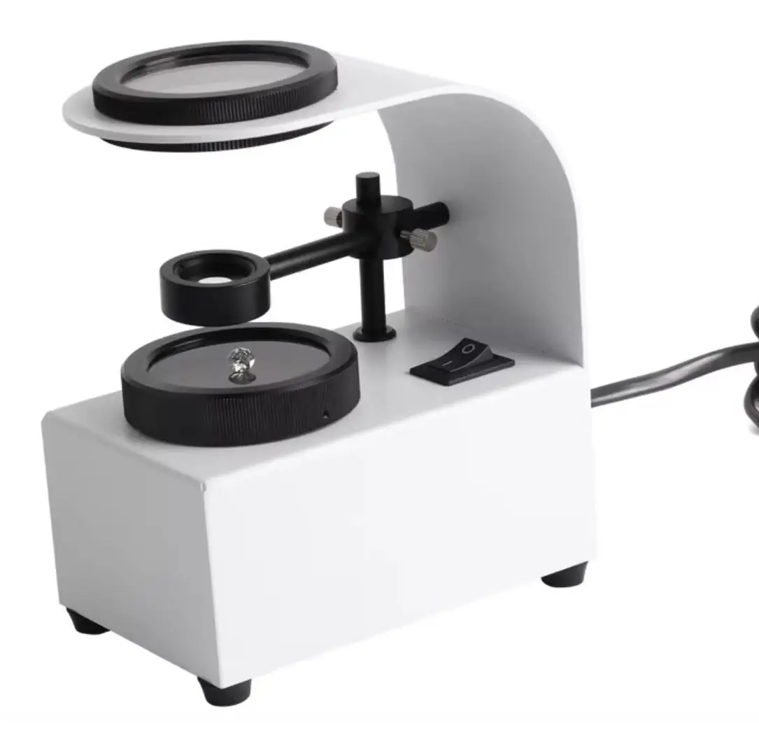 Crystals Professional Mineral ID Tool Cold Light Source Refract Analyzer Desktop Polariscope for Gemstones