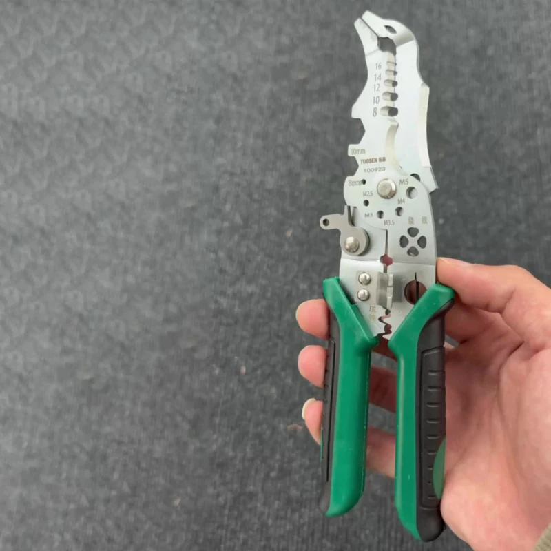 1pc wire stripper, elbow wire stripper multifunctional electrician special crimping pliers branching pliers hand tools