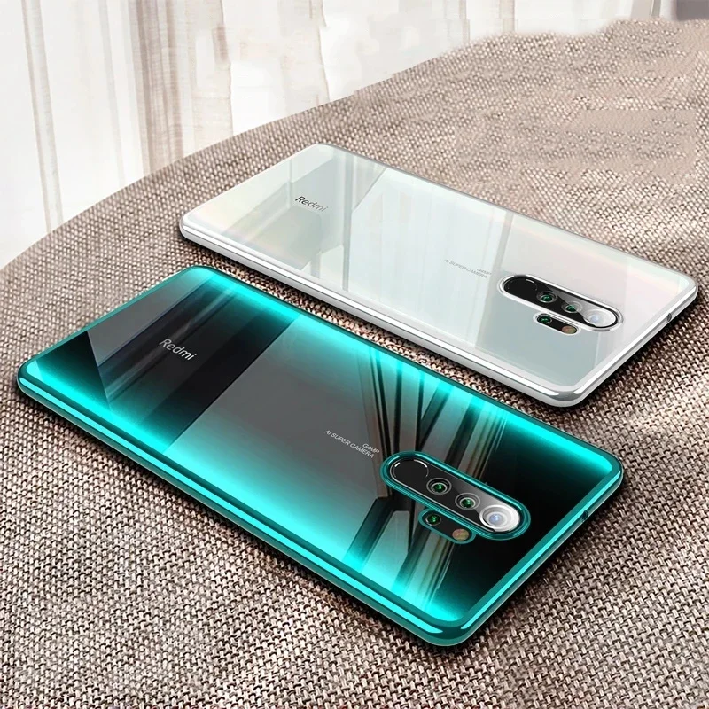 For Xiaomi Redmi Note8 Pro 9 Case Soft Clear Cover Plating Redmi Note10 11 12 Pro Plus For Xiaomi 11 Lite 11T Redmi Note 9S Case