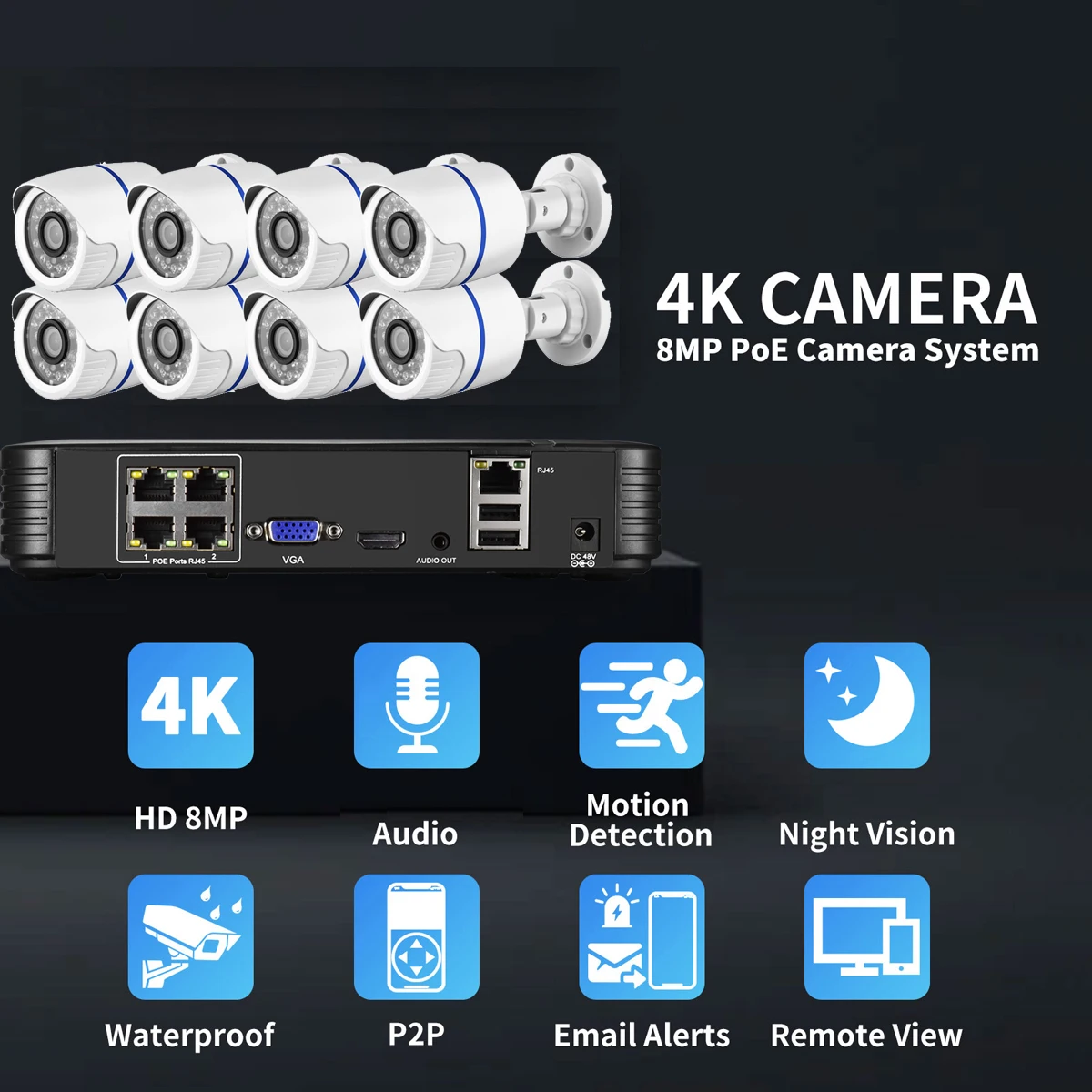 AI 인간 감지 보안 카메라 시스템, POE NVR 키 - Home Security Video Recording Systems 리뷰 및 가격