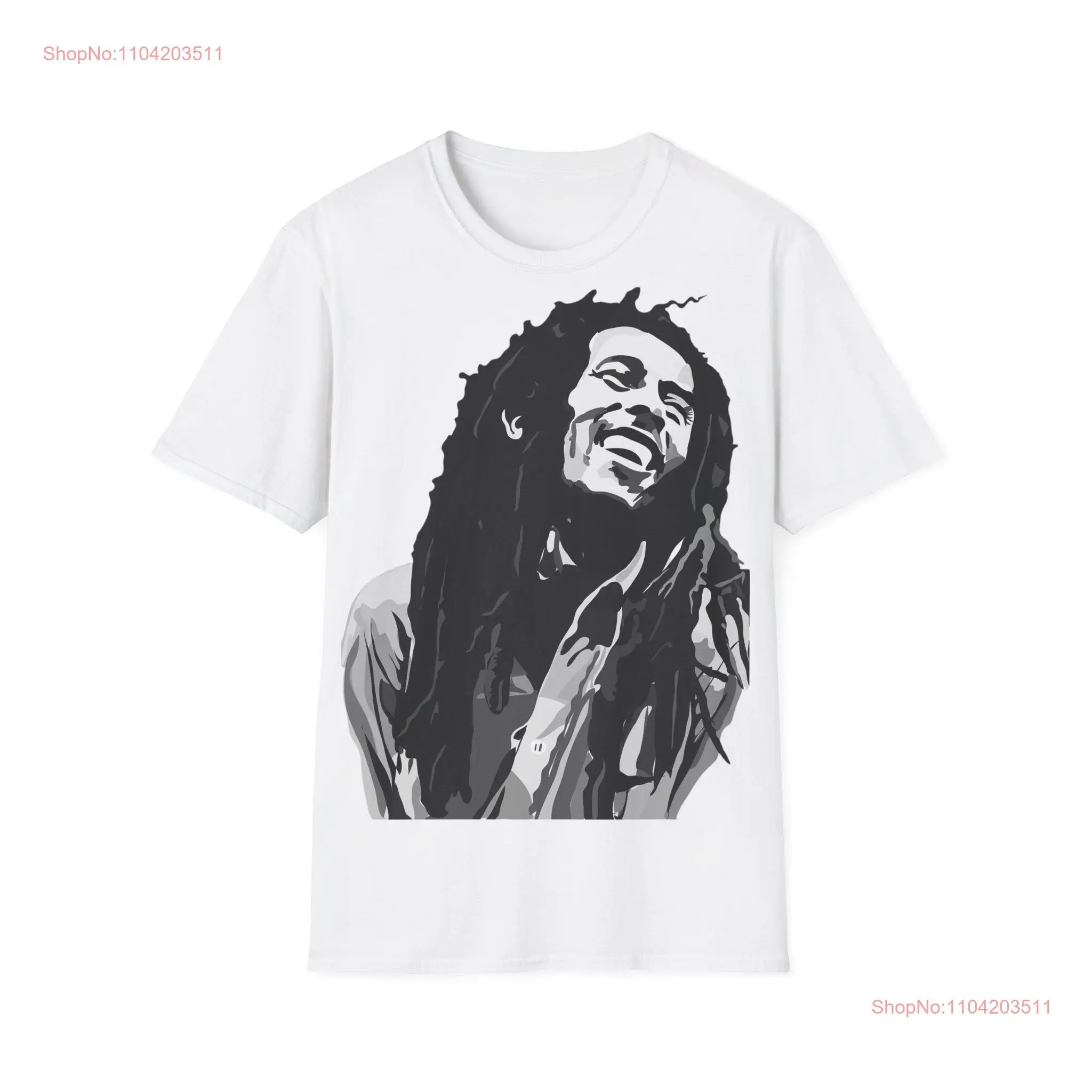 Bob Marley Softstyle T Shirt long or short sleeves