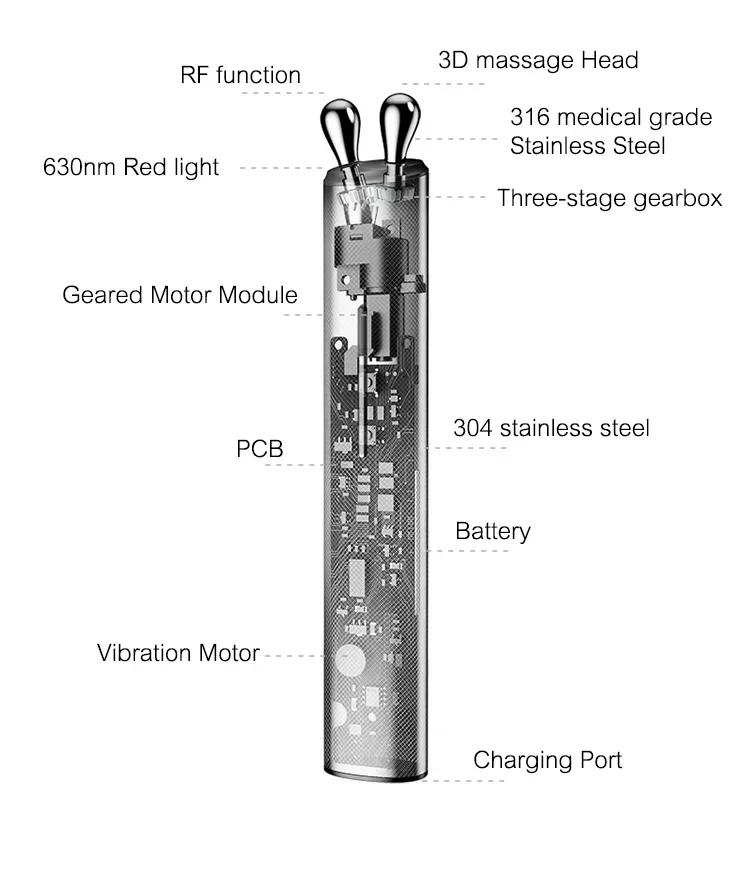 Portable Multi Functional Anti-aging  Care 3d roller face massager 3 Modes    Lifting Electric Facial