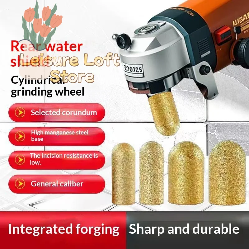 360° Arc-Shaped  Grinding Head with Rear Water Guard for Stone, Tile & Glass Surface Polishing