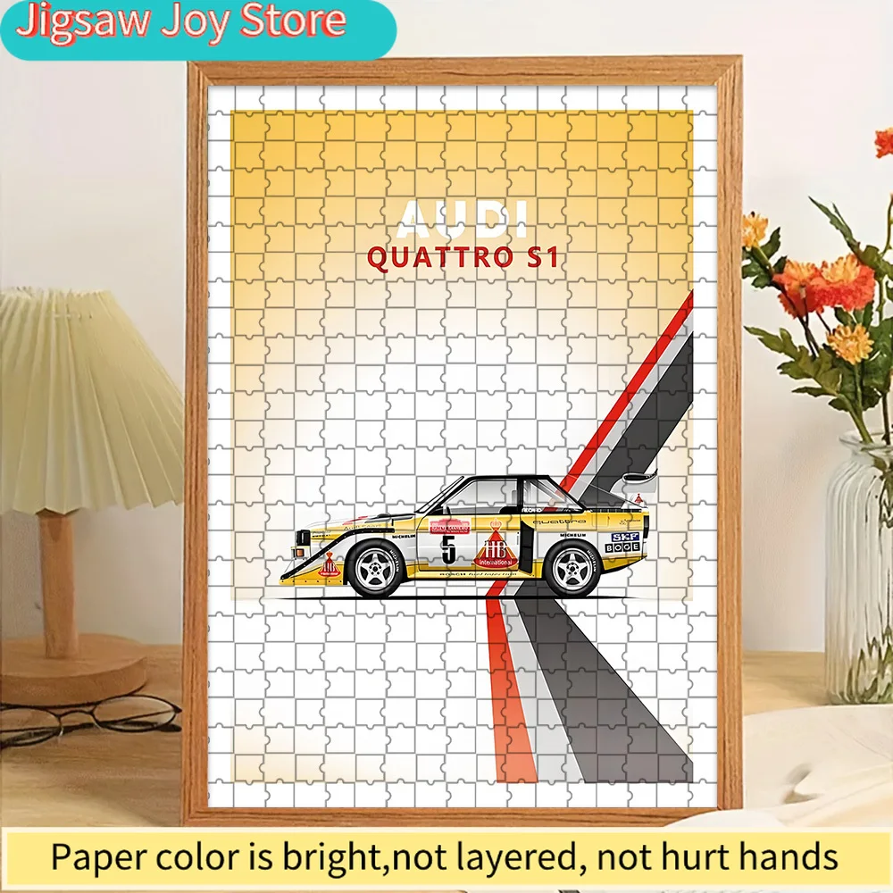 

Paper Jigsaw Puzzle Audi Quattro S1 Legendary Group B Rally Car Art Print Wall Decor German Motorsport Racing Vehicle Illustrati