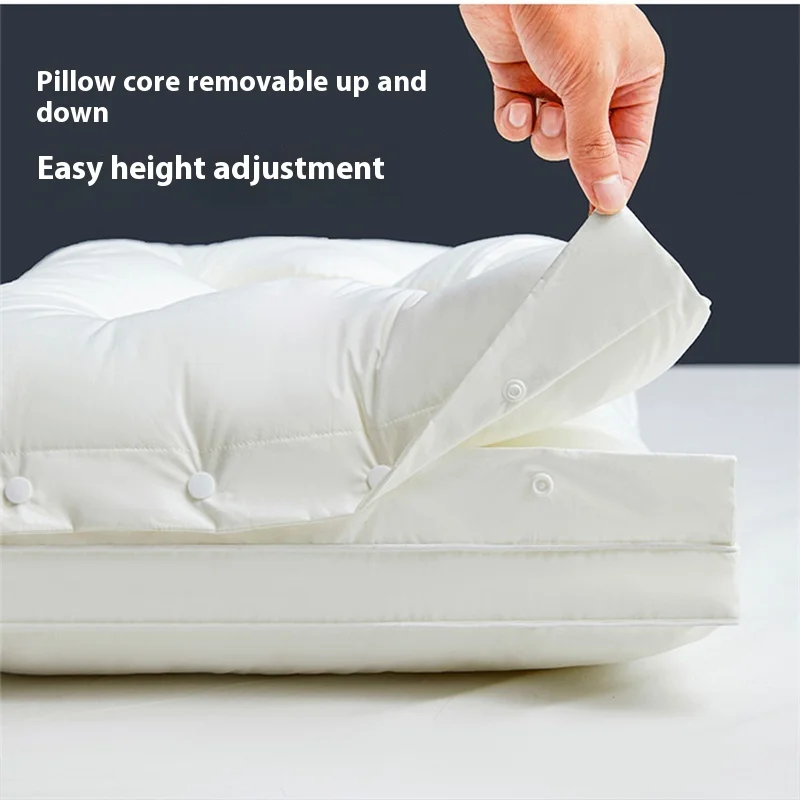 【 Full Cotton Double-layer Detachable Starry Sky Pillow 】 Pure Cotton Cervical Protection Pillow Core 2-in-1 Hotel Pillow Manufa
