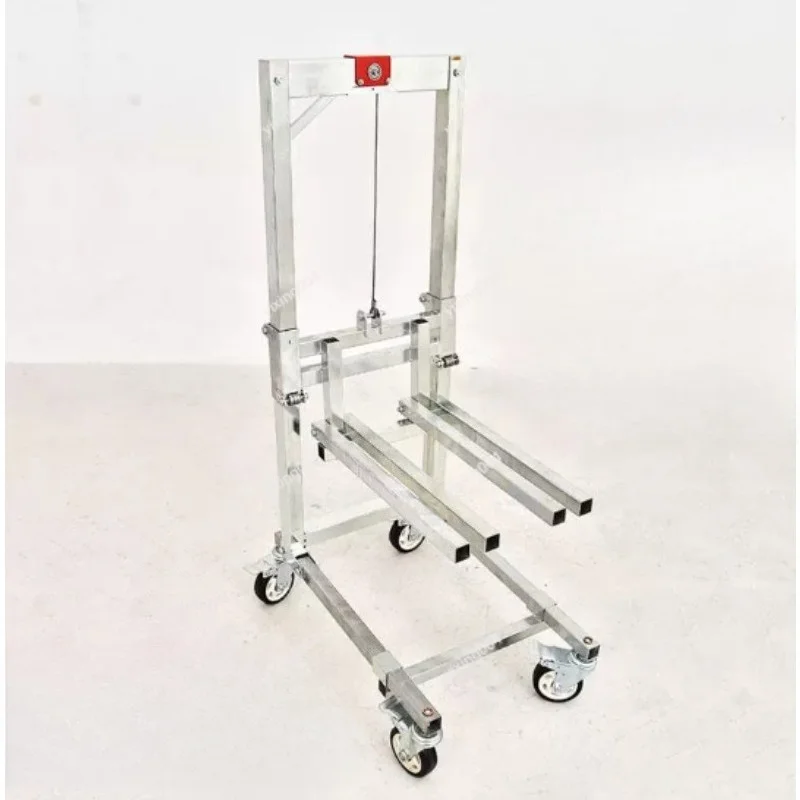 Manual Stacker Lift Truck, Portable Foldable Hand Lifting Stacking Cart for Goods Handling