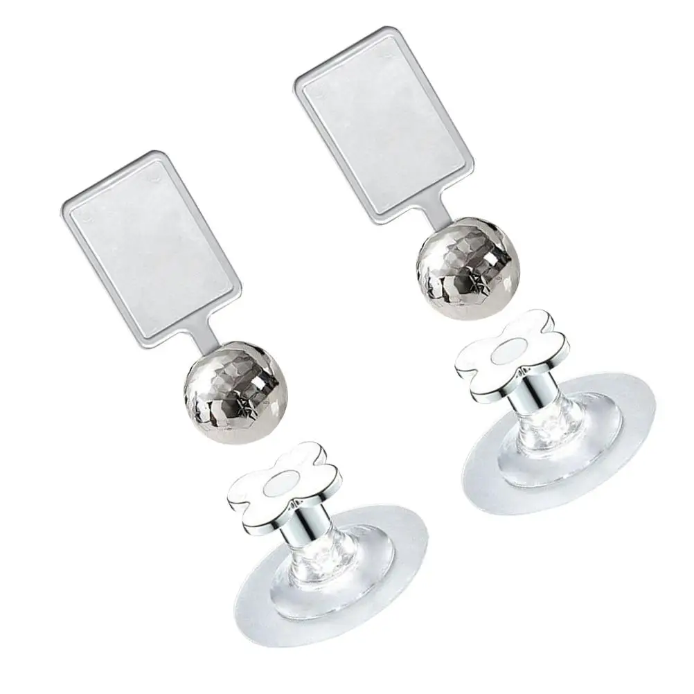 

4 Pcs Toilet Seat Lifter Handle Round Adhesive Travel Practical Safe Material Simple Design Universal Compatibility