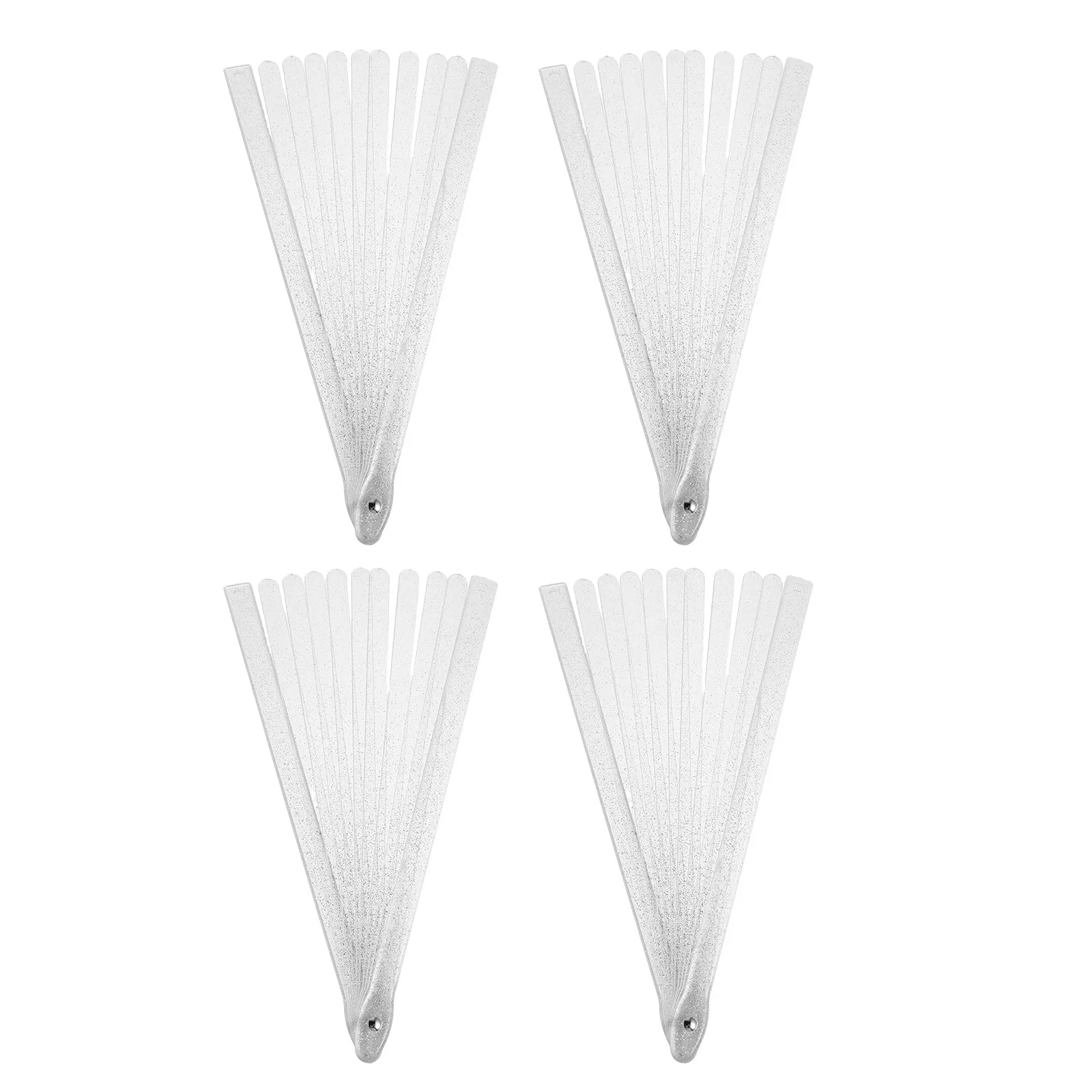 4 Pcs Blank Transparent Folding Fan Frames Foldable Skeletons For Handheld Diy Decoration Dance Performances And Creative Art