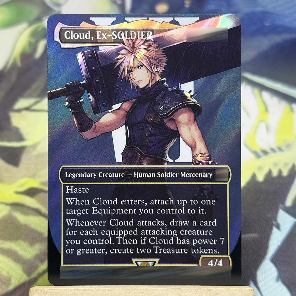 DIY Surge การ์ดฟอยล์ไร้ขอบ Cloud Celes Tia Terra Tidus Yuna Tifa Commander โฮมเมด EN/JP การ์ด TCG ของขวัญ