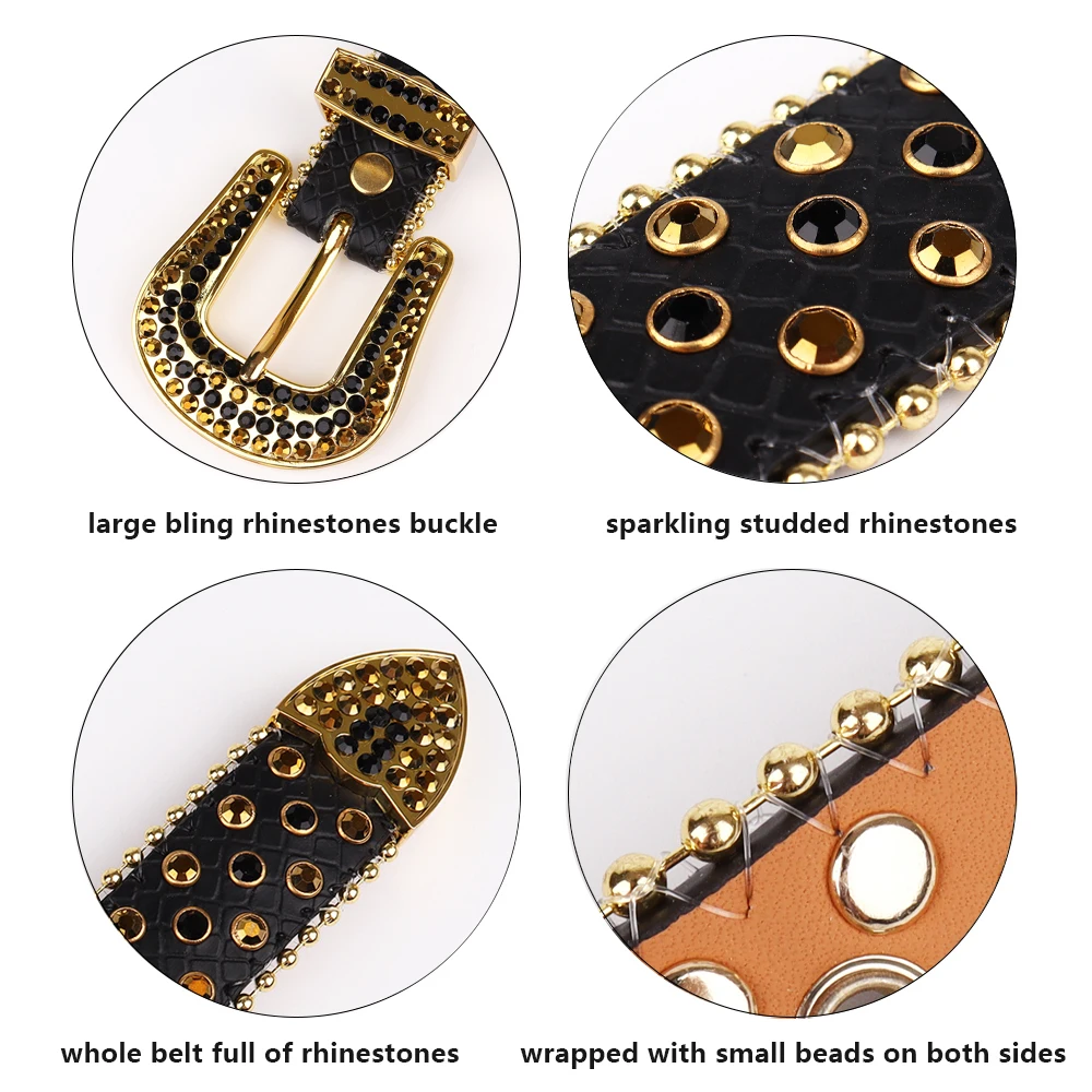 Fashion Children's Belts Boy Girl Rhinestones Studded Waistband Dresses Child Belt Baby Kid Jeans Waist Accessories Cowboy Belts