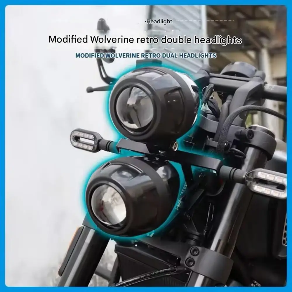 Round dual headlights with upper and lower lenses for VOGE CU525 525CU