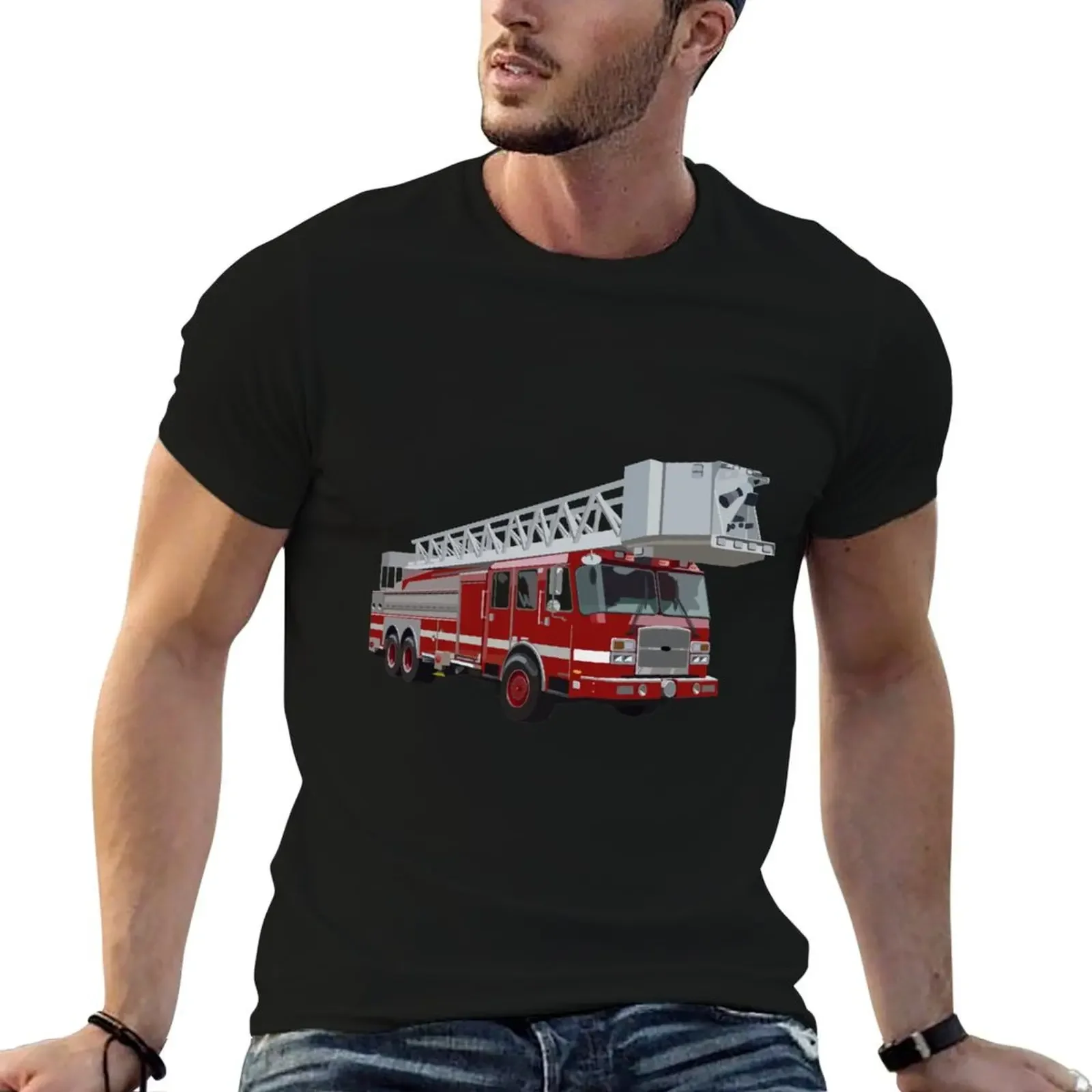 Fire Engine Truck with Ladder T-Shirt quick-drying heavyweights for a boy mens champion t shirts