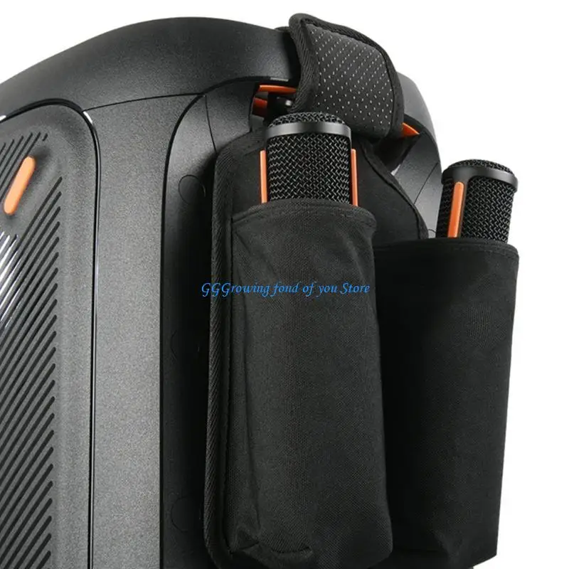 

H9EB Portable Mic Storage Bag Travel Case Organizers Storage Holder For Outdoor