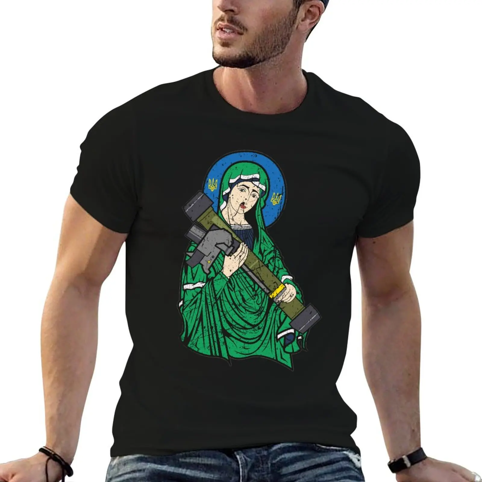 

shirt man Saint personalised T-Shirt Distressed t t cotton shirt Javelin