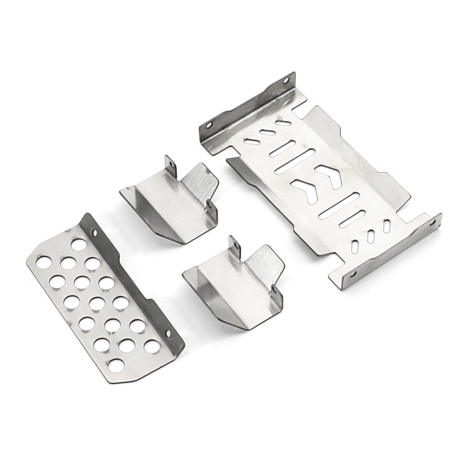 Edelstahl-Metall-Chassis-Panzerung für YIKONG 1/10 YK4106 YK4107 RC-Auto, Schutzabdeckung Ersatzteile zur Modifikation – Detail 6