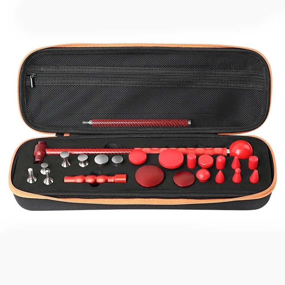 

Paintless Dent Removal Kit Featuring Ergonomic Carbon Fiber Handle and 20 Precision Fit Alloy Heads for Car Panels