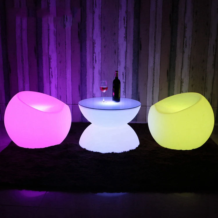 Modern colourful LED luminous apple stool rest waiting chair decorative leisure chair for Outdoor Shopping mall Airport Cinema