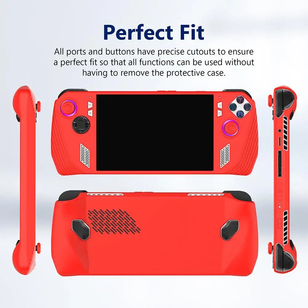 Handheld Silicone Case For ASUS ROG Ally Comfortable Preventing Dust Scratches Shocks Drop-proof Protective Cover