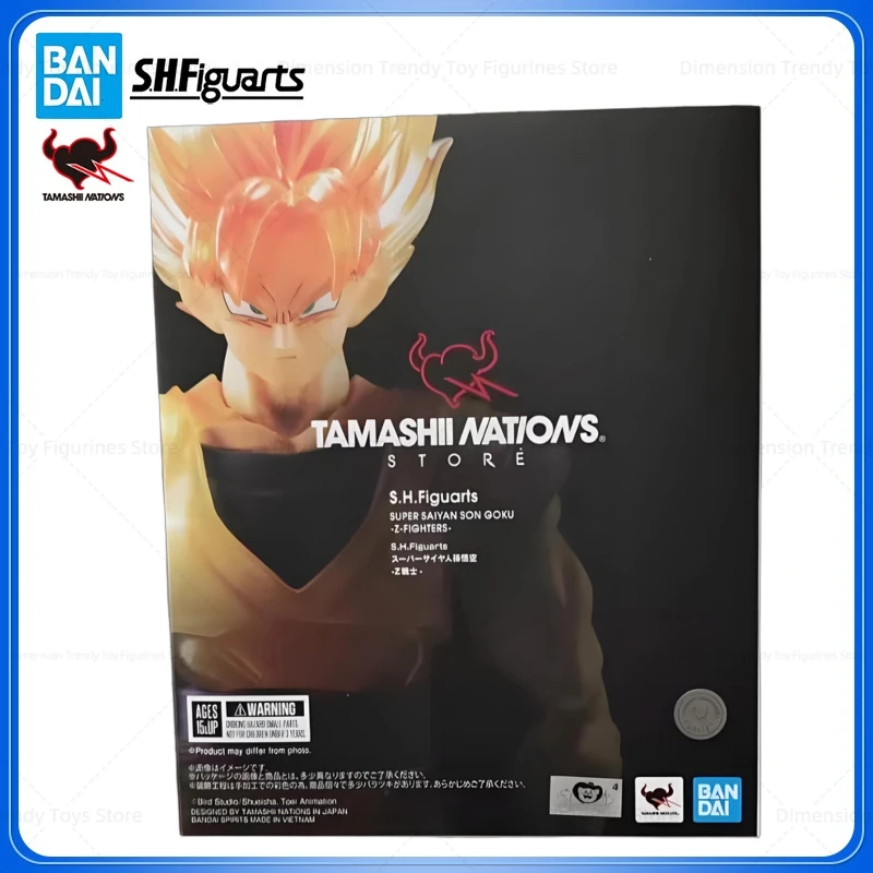 

Bandai In Stock S.H.Figuarts Original TNT Anime Dragon Ball Z Super Saiyan Goku Z Fighter Action Figure Model Toys Gift DT